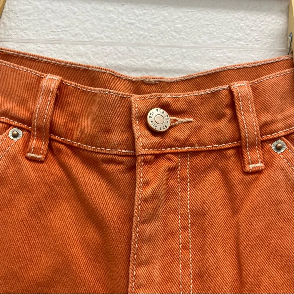 BDG Pumpkin Orange Denim Carpenter Shorts - Picture 5 of 12